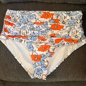 NW/OT Bikini Bottoms Floral High-Waisted